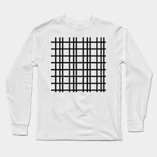 Black and white grid seamless pattern Long Sleeve T-Shirt